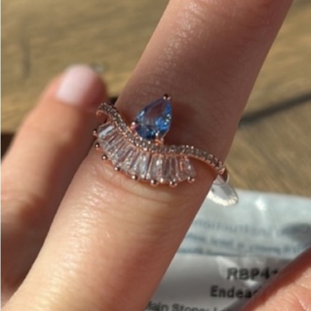 Endearing Love Topaz Rose Gold Plated Ring
